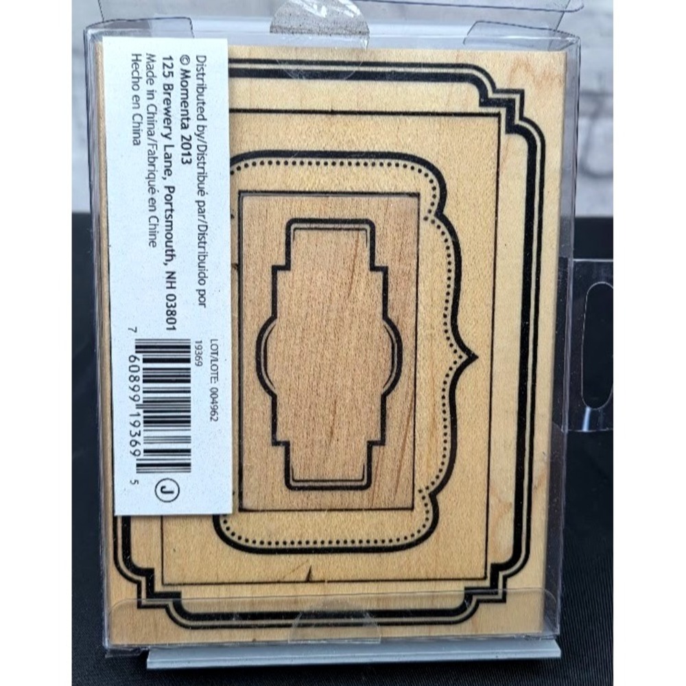 Momenta Nesting Frames 3 Pieces Modern Art Deco 19369 Wood Rubber Stamp Set
